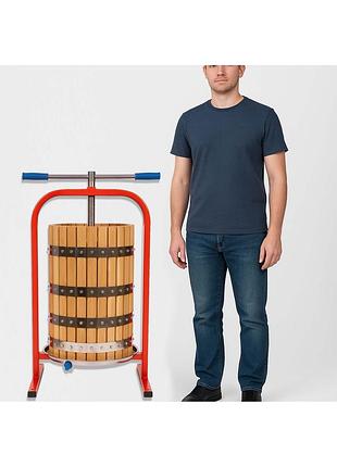 Пресс дубовый винтовой для сока яблок, винограда, овощей дионис гигант 50 литров (суцельно стянутой рама) | 87795