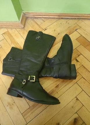 Зимние кожаные сапоги