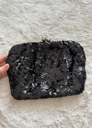 Міні сумочка клат в паєтках