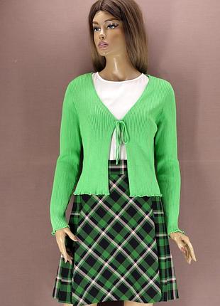 Брендовая кофта на завязке "primark" в рубчик. размер uk14-16/eur42-44, l.