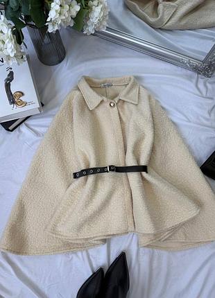 Жіноче тепле пончо букле каракуль мод.4226