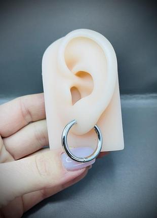 Посріблені сережки кільця 2.5см