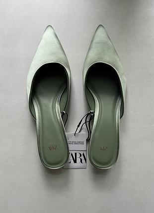 Текстильні мюлі на підборах «кітен хіл»