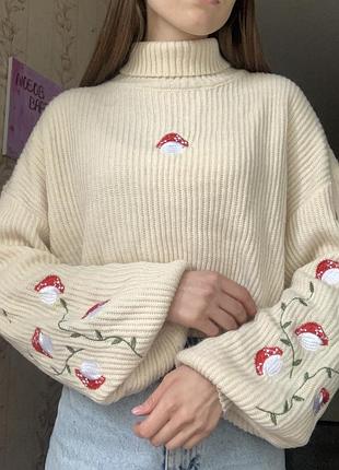 Жіночий светр romwe з вишивкою,  розмір l