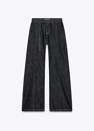 Джинсы zara bootcut с ремнем