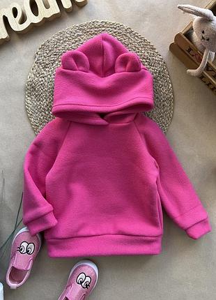 Худі фліс малина