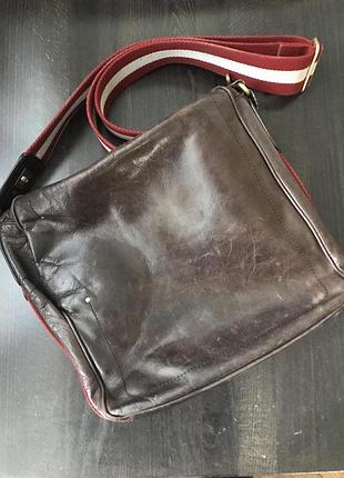 Bally trainspotting — оригінал, вінтажна чоловіча шкіряна сумка