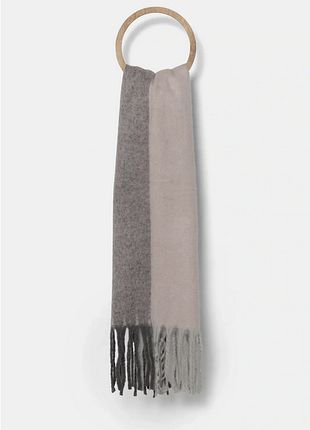 Шарф серый колорблок
