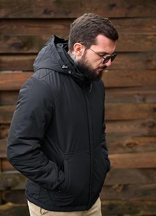 Зимова чоловіча куртка нн чорна, зимова чоловіча куртка, чоловічий стильний одяг