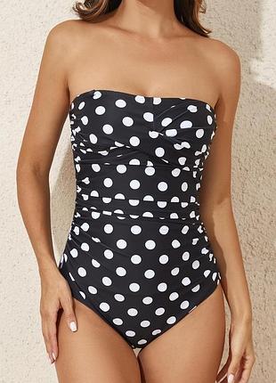 Купальник в гороши суцільний купальник куппльник танкин
