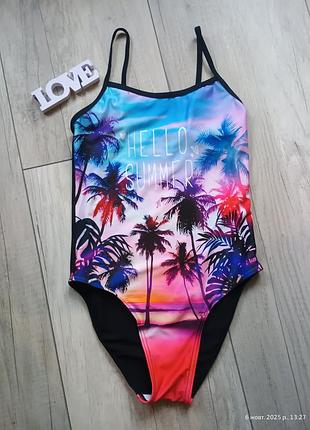 Слитный купальник на девочку подростка р.158-164