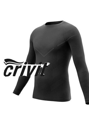 Мужское термобелье термореглан термокофта чёрная crivit зональное нова чоловіча теомобілизна чорна термокофта термореглан crivit
