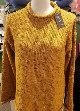 Шерстяний светер roll neck tunic by rossan knitwear