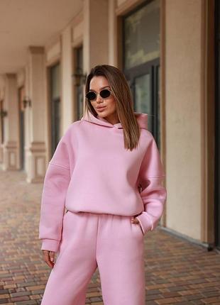 Жіночий теплий костюм оверсайз