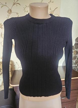 Кофта водолазка в рубчик