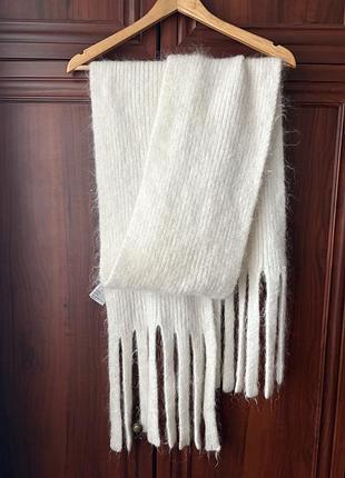 H&m вовна мохер шарф довгий 175х23