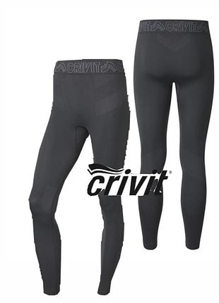 Термоштани з зональною терморегуляцією для чоловіка crivit lycra графітовий мужское зональное термо белье термо штаны термолосины графитовый серый