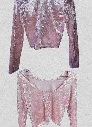 Велюровий рожевий топ