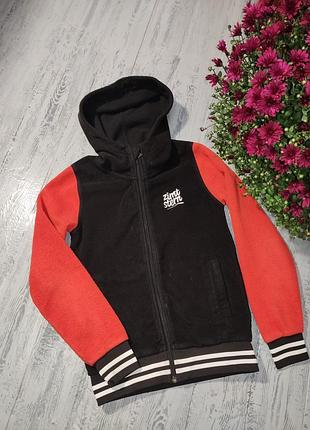 Флисовая кофта на молнии на парня 10/11/12 лет