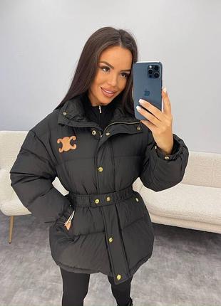 Чорний пуховик бренд