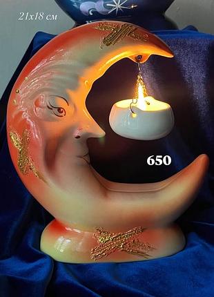 Аромалампа місяць луна для ефірної олії масла свічник