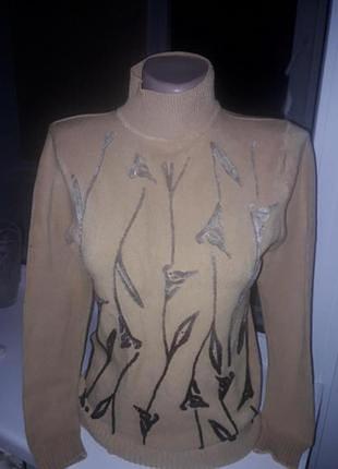 Истребление акция к 04.12 талия.брендовый стильный свитер гольф водолазка под горло в составе шерсть шелк акрил