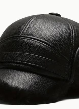 Зимняя мужская ветрозащитная теплая шапка для защиты ушей. кепка-бомбер