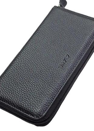 Кошелек кожаный клатч черный aka deri 10*20*3 (туречна)