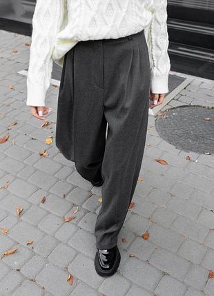 Накладной платеж ❤ 50% шерсть теплые брюки на высокой посадке