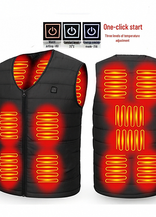 Теплий жилет з підігрівом від usb унісекс розмір m, l, xl, xxl, 3xl