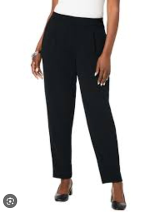 Плотные черные брюки мом высокая посадка