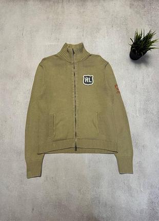 Светр кофта зіп вʼязана чоловіча на молнії polo ralph lauren оригінал преміальна вінтаж m avant-garde