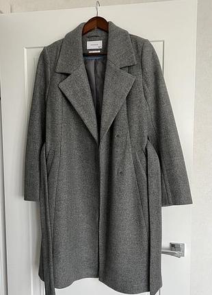 Пальто серое reserved (wool blend)