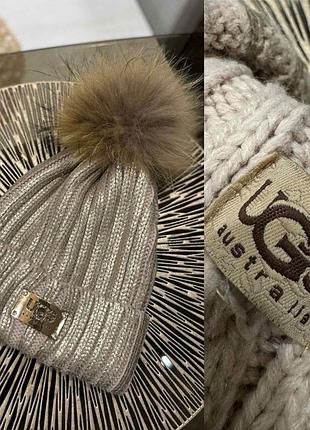 Шапка хомуты ugg стильна