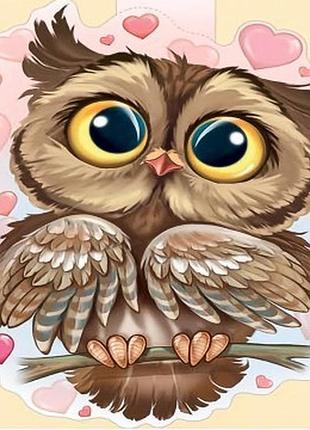 Алмазная мозаика для детей colorart совенок 20х20 dd1215