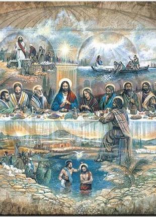 Алмазная мозаика colorart 60х80 заветы иисуса христа sv1500