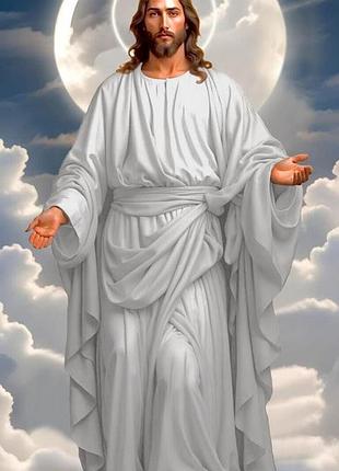Алмазная мозаика colorart 40x70 иисус в небесных высотах ss818