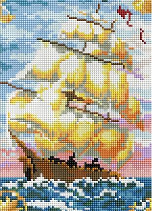 Алмазная мозаика colorart кораблик 20х30 dt727