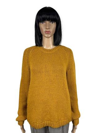 Теплий, м'який, суцільний светр з альпаки з вовною