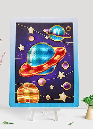 Алмазна мозаїка для дітей colorart з підставкою планети