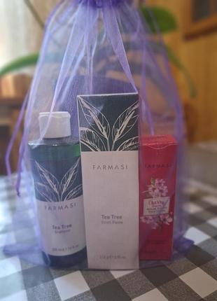 Набір чайне дерево : шампунь, зубна паста + крем для рук