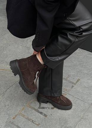 Жіночі черевики шоколад демі /зима