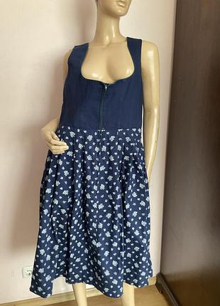 Хлопковое платье- сарафан в австрийском стиле/44/ brend tchibo