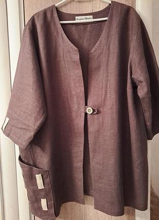 Жакет льняной 56-60 размера