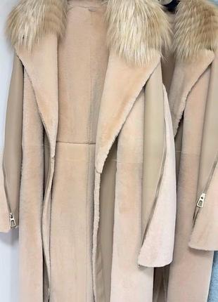 Дубленка з лисицей овчина