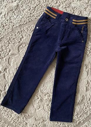 Дитячі вельвнтові штани для хлопчика на резинці 110-140