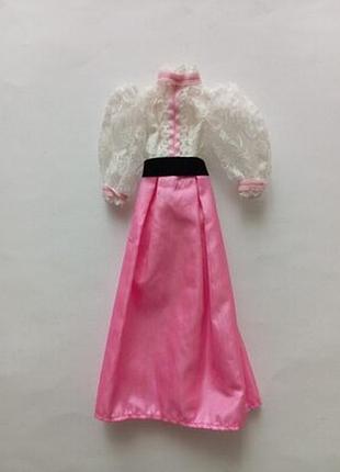 Винтажное платье барби 1982 года angel face розовое с белым кружевом викторианское barbie mattel.