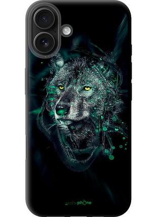 Чехол tpu на iphone 16 plus wolf