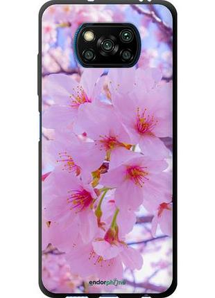 Чехол tpu на xiaomi poco x3 pro сакура