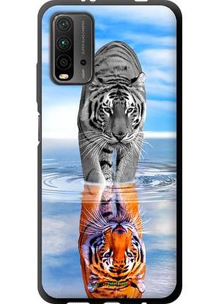 Чехол tpu на xiaomi redmi 9t тигр